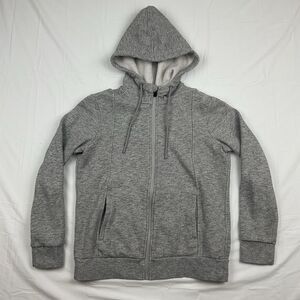 Figs Fleece Zip Hoodie‎ Gray Small Full Zip Sweatshirt Nursing Uniform Cozy Warm